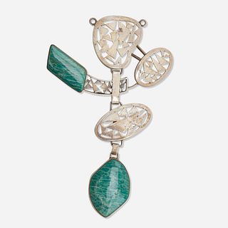 Rolph Scarlett, Silver and amazonite pendant