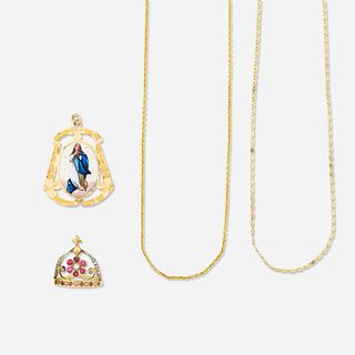 Antique gold religious jewelry