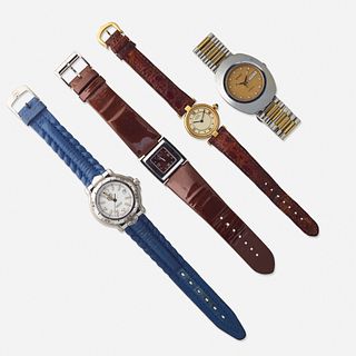 Group of four wristwatches