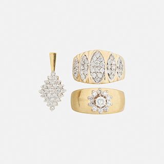 Diamond rings and pendant