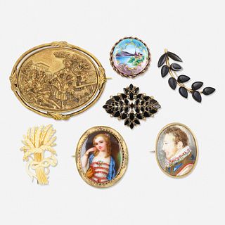Group of Victorian brooches