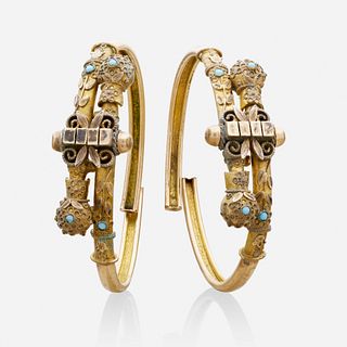 Pair of Victorian gold-filled bangles
