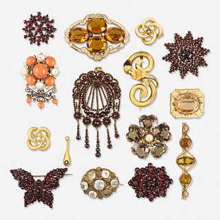 Group of antique brooches