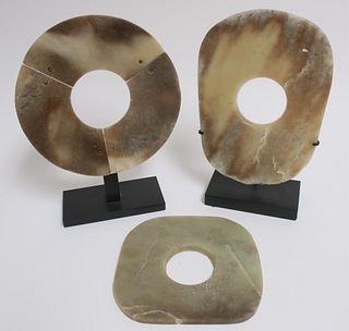 Three Neolithic Style Jade Ax Blades
