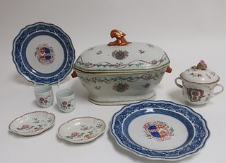 Group of Chinese Export Armorial Porcelain