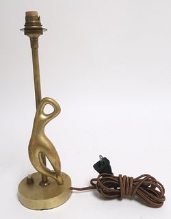 Scarpa Cast Brass Figural Lamp, circa 1930