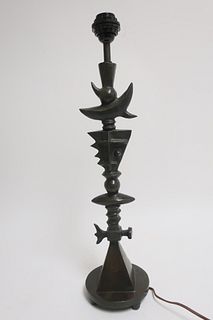 Jean Corbin, American, b.1954, Bronze Lamp