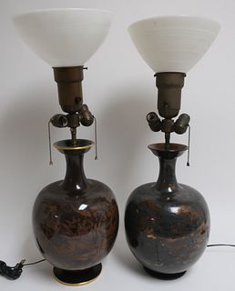 2 Andre Plantard Sevres Vase Lamps