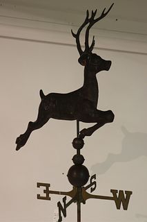 Copper Stag Weathervane With Directionals