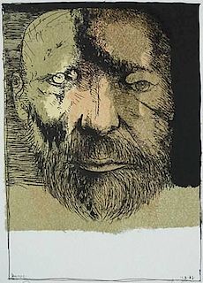 Leonard Baskin lithograph