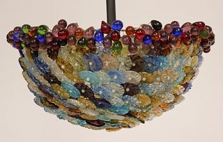 Colored Glass Ceiling Fixture