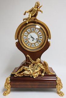 Louis XV Style Gilt Metal Clock