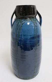 Max Laeuge, Jugendstil Stylized Ceramic Vase