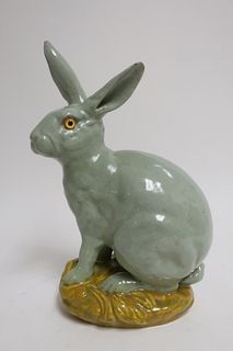 Gallé Faience Rabbit, L 19th C.