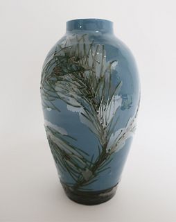 Max Laeuger, 1864-1952, Steel Blue Vase