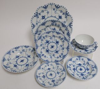 Royal Copenhagen Porcelain Partial Dinner Service
