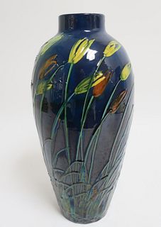 Max Laeuge, Jugendstil Ceramic Tulip Vase