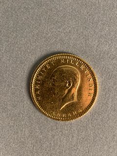 Turkish gold coin, 7.2 grams