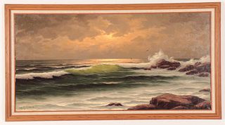 H.J.Wyngaarden -  Surfscape With Backlit Wave, O/C