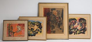 Four Abstract Prints: Appel, Haworth, a Figural