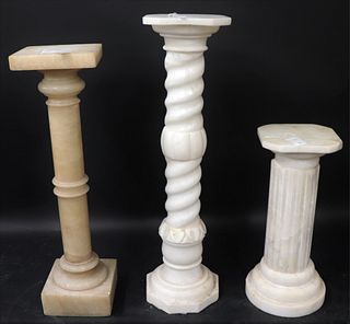 Three Alabaster Pedestals