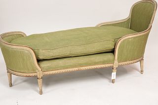 Louis XVI Style Parcel Gilt Chaise Lounge