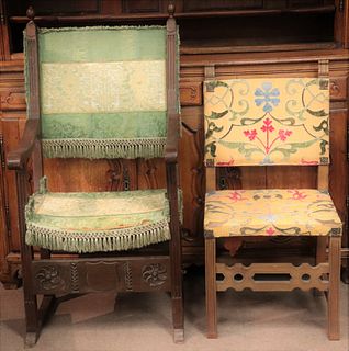 Antique Spanish Armchair and a Side Chair
