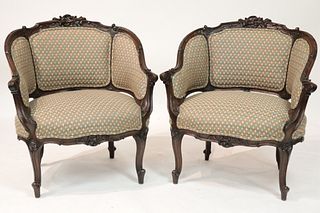 Pair French style Barrel Chair