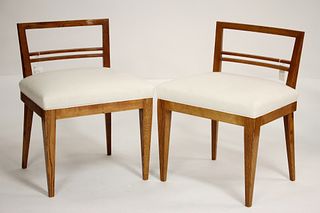 Pair Mid Century Oak Side Chairs