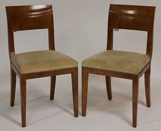Pair Samuel Marx for Quigley Burlwood Side Chairs