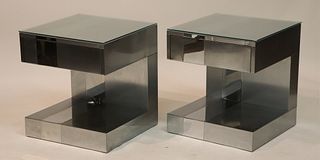 Pair of Paul Evans Style Side Tables