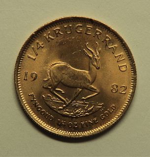 South Africa 1982 1/4 Krugerrand Gold Coin