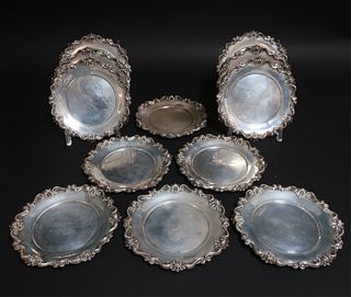 12 Sterling Silver Bread & Butter Plates