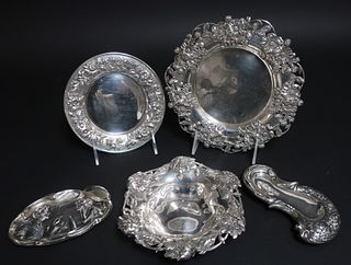 5 Small Sterling Silver Dishes