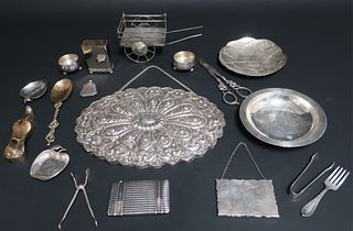 Small Group of Sterling Silver and Silverplate