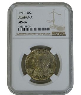 1921 50 Cent Alabama Coin MS 66