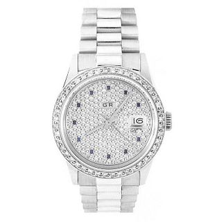 Man's GR Diamond and 18K Watch