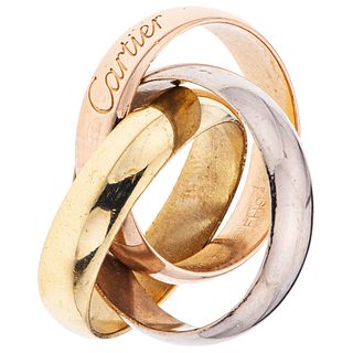 RING. 16K YELLOW, WHITE AND PINK GOLD