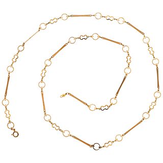 NECKLACE. 18K AND 14K YELLOW GOLD