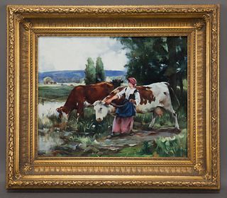 Russian oil painting on canvas, depicting a