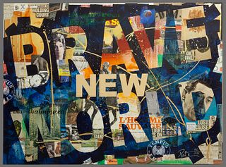 Peter Tunney "Brave New World" mixed media