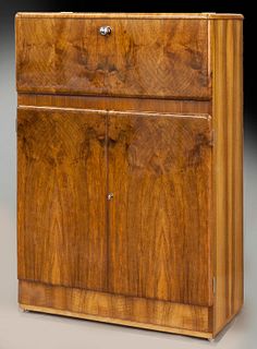 English mid-century walnut cocktail cabinet,