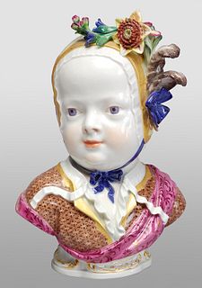 Meissen porcelain kinderbuste modeled as a child,