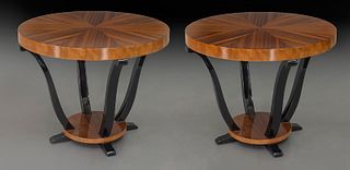 Pr. French Art Deco occasional tables,