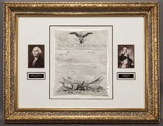 George Washington signed military appointment.
