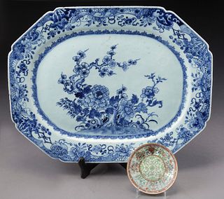 (2) Chinese Qing porcelain plates,