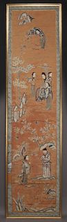 Chinese Qing Suzhuou school embroidery panel,