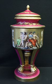 Royal Vienna Signed, Gilt And  Paint Decorated