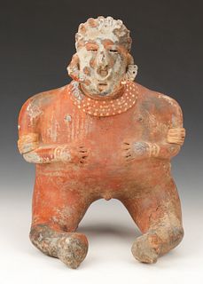 Pre-Columbian Nayarit Pottery Female Figure, Ht. 15"