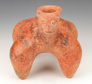 Pre-Columbian Nayarit Pottery Zoomorphic Vessel, Ht. 7.75"
